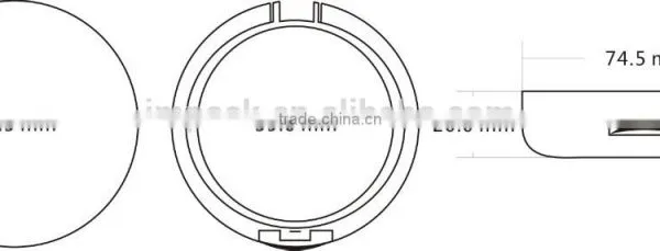 Professional Empty Round Golden Makeup Compact Case photo-3