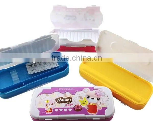Plastic school pencil box/cheap plastic storage cases/mini storage box HT8260
