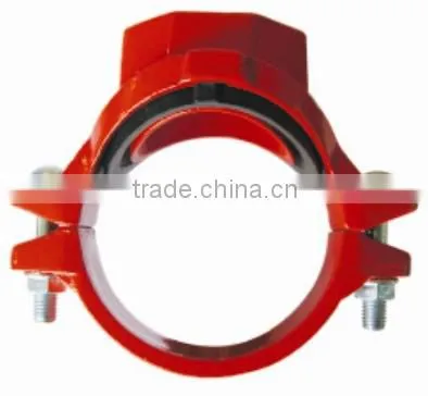Red Corlor Ductile Iron Grooved Outlet Mechanical Tee photo-2