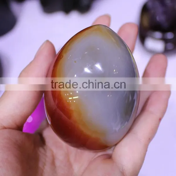 Moss Agate Geode Gemstone Egg Wholesale photo-4