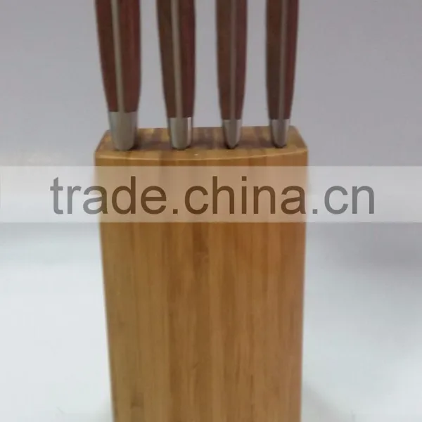 Colour Wooden Handle 5 Piece Set Containing Chopper Frozen Meat Knife photo-2