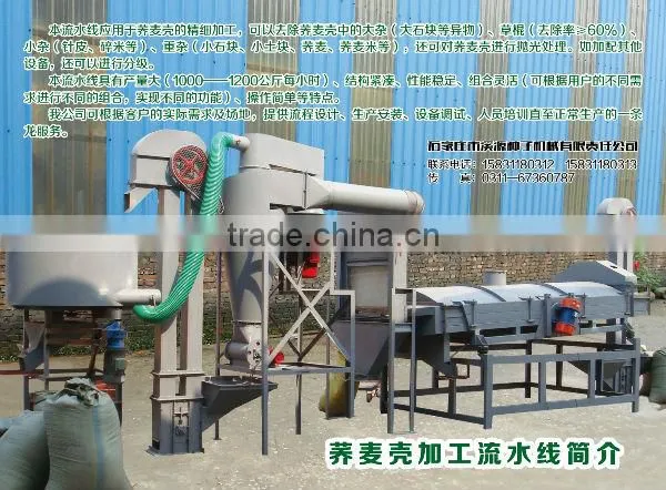 Buckwheat shell processing line