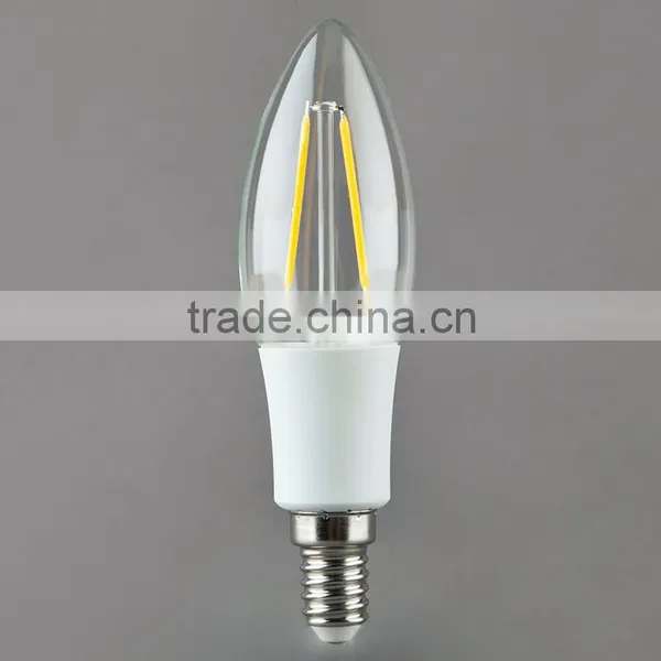 Haining Candle Light Vintage Led Filament Bulb C35 2w Color Plastic Light Source 2W E14 110V photo-2