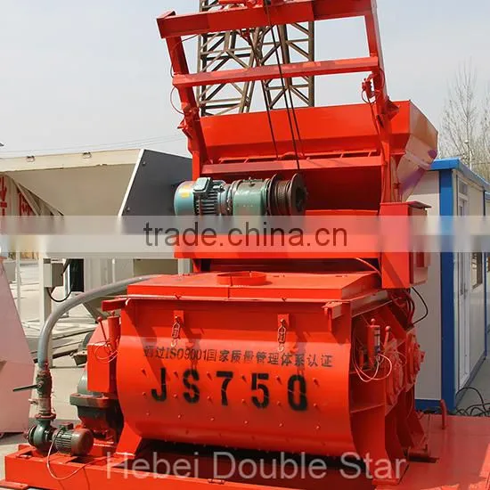 Dry Motor Concrete Mixing Machine JS750 Concrete Mixer With Lift Price