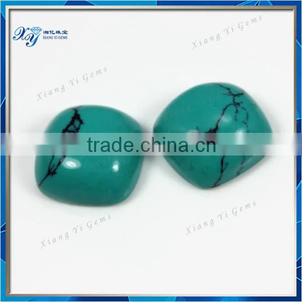 High Quality Cabochon Turquoise Loose Stones 9x9mm Turquoise Stone Square Cut Turquoise Flat Stones
