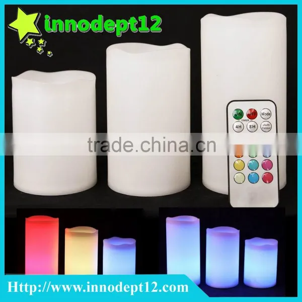 Wholesale Led candle light set 3 kinds of size with remote control