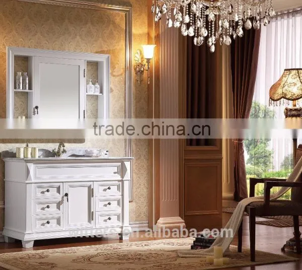 Natural Marble Top Bathroom Vanity Set in Beige WTS326 photo-2