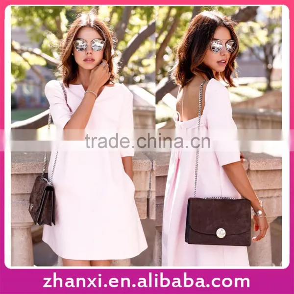 Bandage Backless Women Girls Fancy Cotton Short Frock Designs Backless Dresses Short