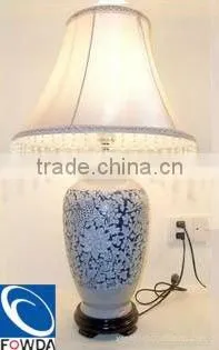 FOWDA Best Sell China Traditional Jingdezhen Blue and White Porcelain Decorative Table Lamp