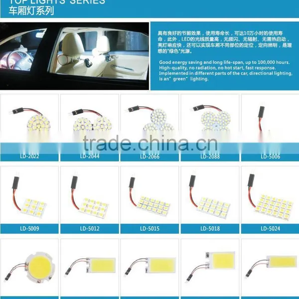 Promotion Cob Led Panel Lamp With Dome Festoon BA9S 3Adapter Car Auto Interior Reading Map Lamp photo-6