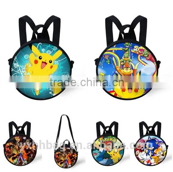 Fashion Kids Pokemon Backpack Baby Round Bags for Children Gifts Cartoon Charizard School Backpacks Boys(YX-Z031)
