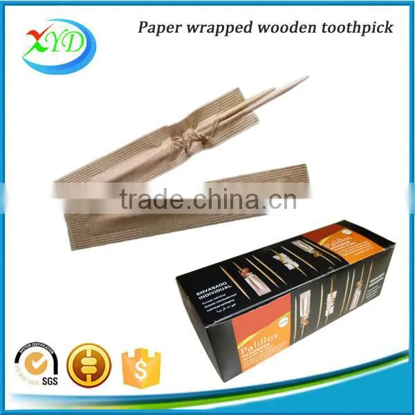 2016 New Product 4 Sides Paper Wrapped Wooden Toothpick for Lowest Price photo-4