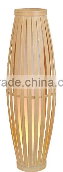 Home Decor Stand Floor Lamp Bamboo And Fabric Material Stand Lamps