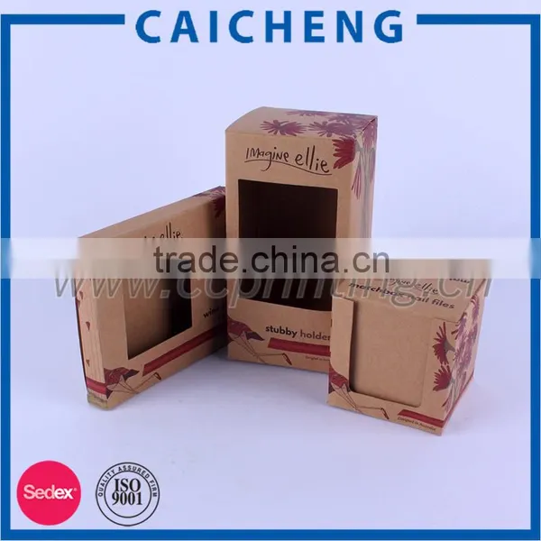 Recycled Brown Kraft Folding Paper Box With Window photo-5