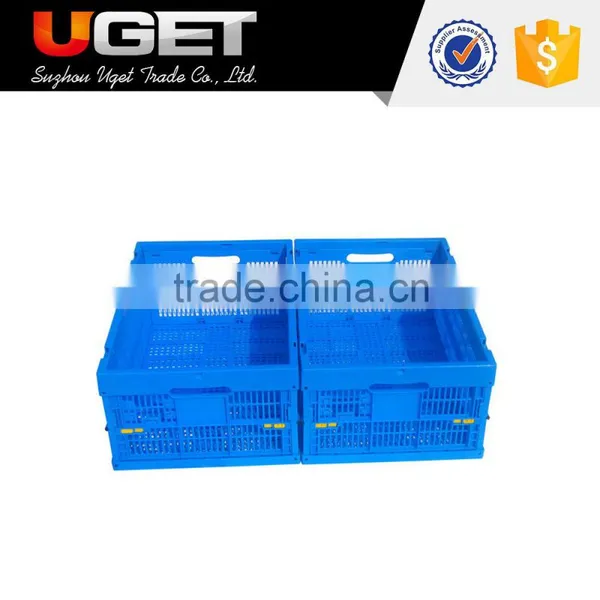 Eco-Friendly Recyclable Stackable Vented Folding Plastic Crate photo-3