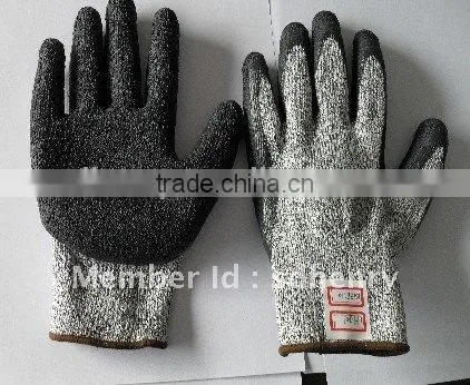 13Gauge HPPE Seamless Knitted pu or Latex Coated Cut Resistant Gloves photo-4