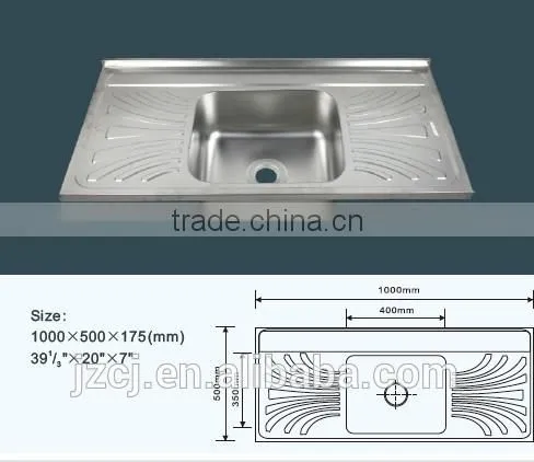 JZ-835 100x50 Stainless Steel Kitchen Sink With Cook photo-3
