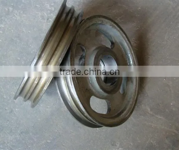 ISO 9001-2008 v Belt Pulley Four Spoked Style Iron Cast Parts,crane Castings Parts,cast Iron photo-3