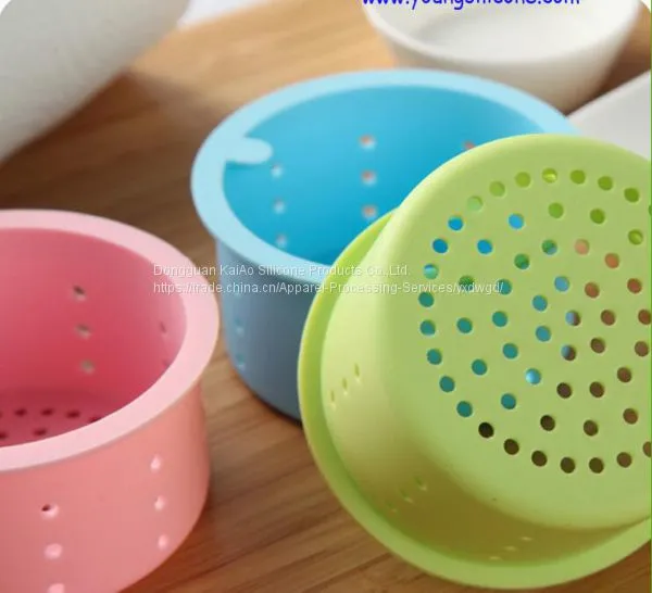 Candy Color Round Silicone Sink Drain Filter for Kitchen photo-2