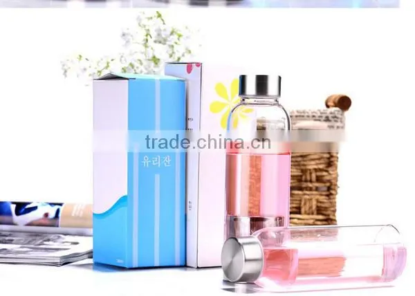 750ml Pyrex Clear Voss Sport Glass Water Bottle With Silicone Sleeve photo-4