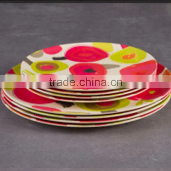 Colorful Decal Design Burst Sells Bamboo Fiber Dinnerware Sets photo-2