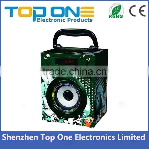 2016 Hot Selling Karaoke Portable Wood USB Music Speaker With FM Radio photo-3