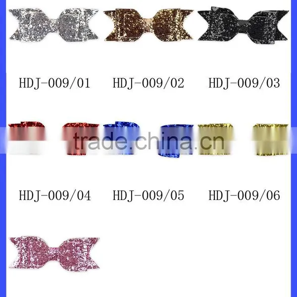 New Style Silver Sequin Hair Bow Clips for Baby Girl photo-6