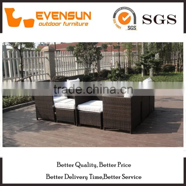 Classic Type Club Wicker Set Rattan Table And Chair Furniture photo-2