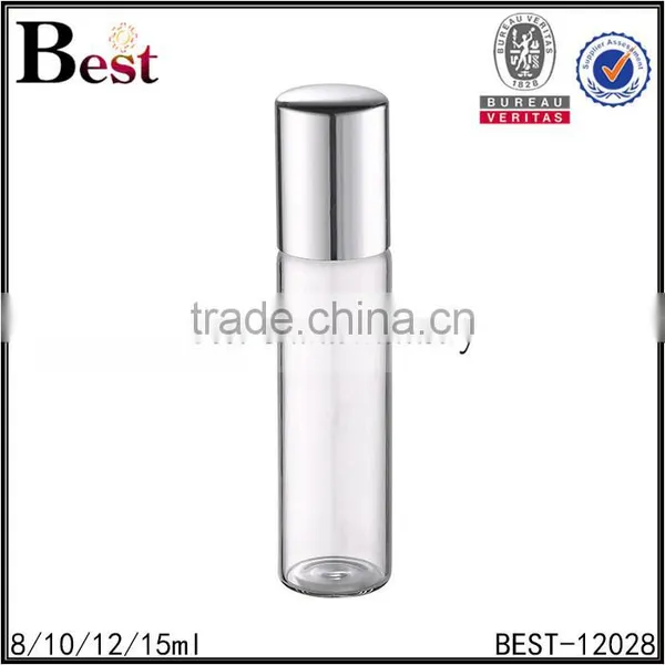 Wholesale 8ml 10ml 12ml 15ml Silver Aluminum Cover Roll on Fragrance Perfume Bottle Cosmetic Clear Empty Bottle of Perfume photo-5