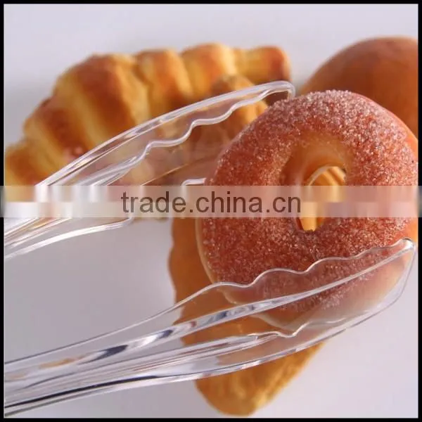 9 Inch White Food Grade PC Bread Tongs Wholesale/Hot Selling Plastic Food Salad Tongs Maunfacturer photo-5