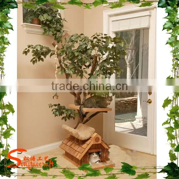 China Manufacturer Wholesale Artificial Tree & Wooden House & Cat Tree House photo-2