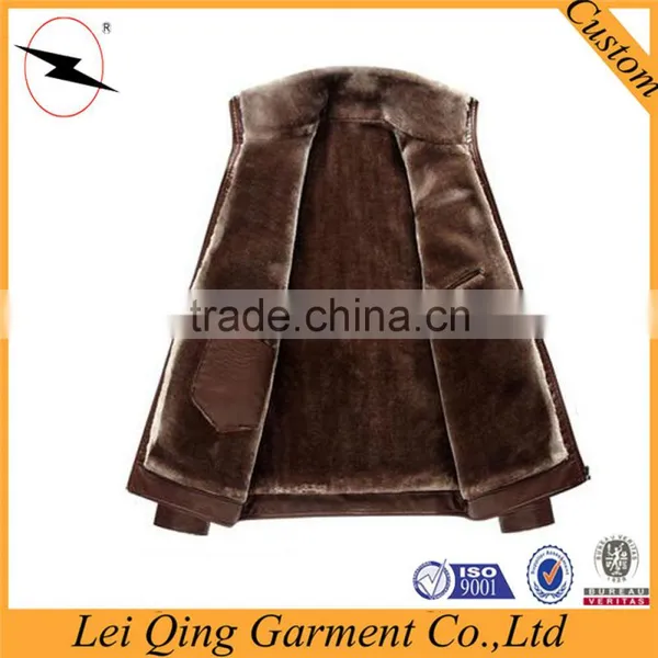 New Model Wholesale Warm Men Jacket Clothing Coat Fashion Leather Man Coat photo-3