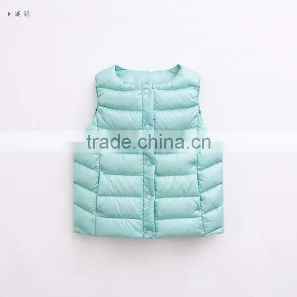 Factory Suppliers Children's Vests & Custom Fashion Girls Winter Padded Waistcoats photo-4