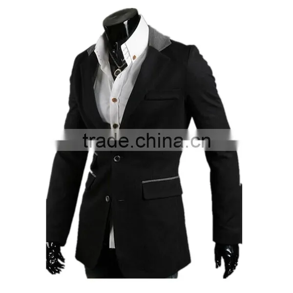High Quality Balck and Gary 2 Colors for Choice Cheap Price Mens Grey Blazer photo-2