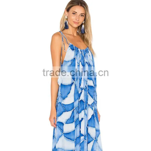 Custom Print Bohemian Dress Plus Size Flowing One Piece Maxi Dress photo-5