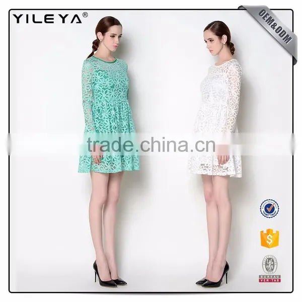 Eco-Friendly Round Collar Girls Dresses 7-16 photo-3