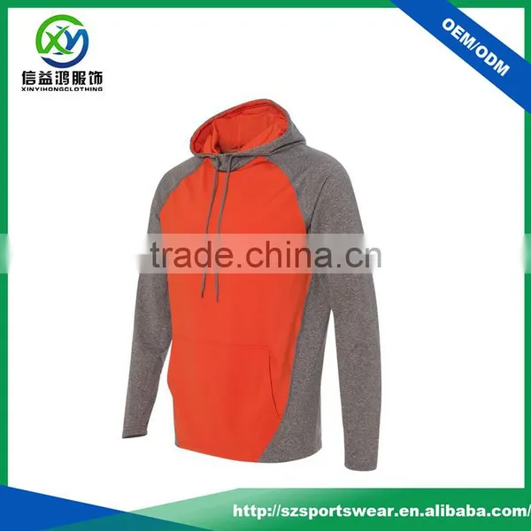 New Arrival Contrast Color Big Front Pocket Polyester / Cotton Man Sport Sweatshirt With Hood photo-2
