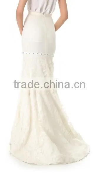 2016 Newest Skirt Elegant Lace Fishtail Ladies Maxi Skirt OEM photo-2