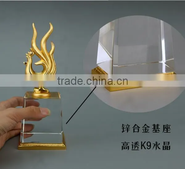 2017 New Design Gold Rooster Award Gold Chanticleer Trophy For Company Gift photo-3
