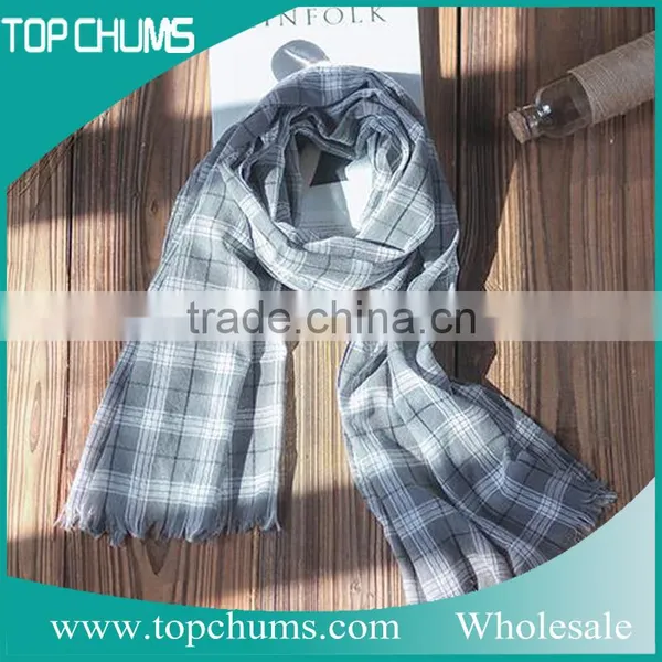Best-selling Korean New Style Fashion Lady Turkey Cotton Tartan Scarf photo-5