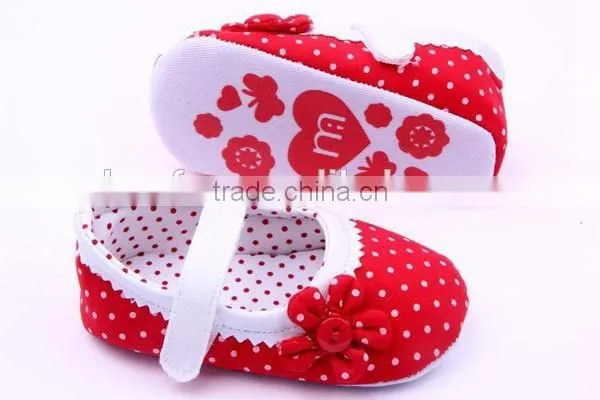 Spring&Autumn Polka Dot Flower Soft Sole Infant Baby Shoes photo-5