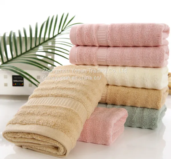 Wholesale Bamboo Fiber Pure Color Water Absorption Bath Towel photo-4