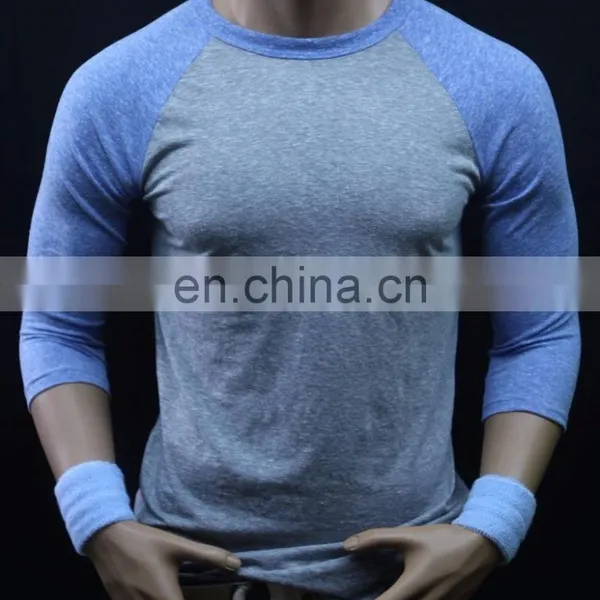 Men 3/4 Sleeve Baseball T Shirts Fitted Soft Raglan Casual Plain Slim Fit Tee-customise Tshirt-summer Wear Tshirt photo-2