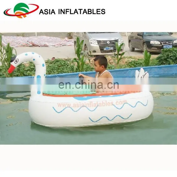 Children Park Inflatable Electric Bumper Boat / Water Park Equipment White Duck Bumper Boat photo-3