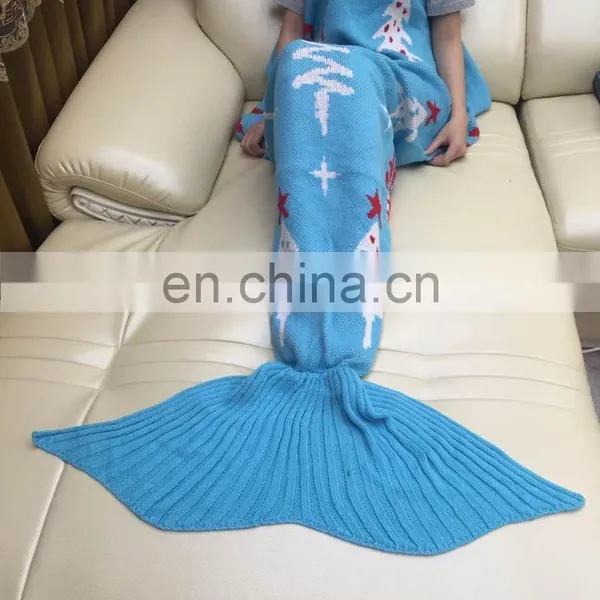 Hot Sale Knitted Mermaid Tail Blanket for Women Christmas Gift photo-6