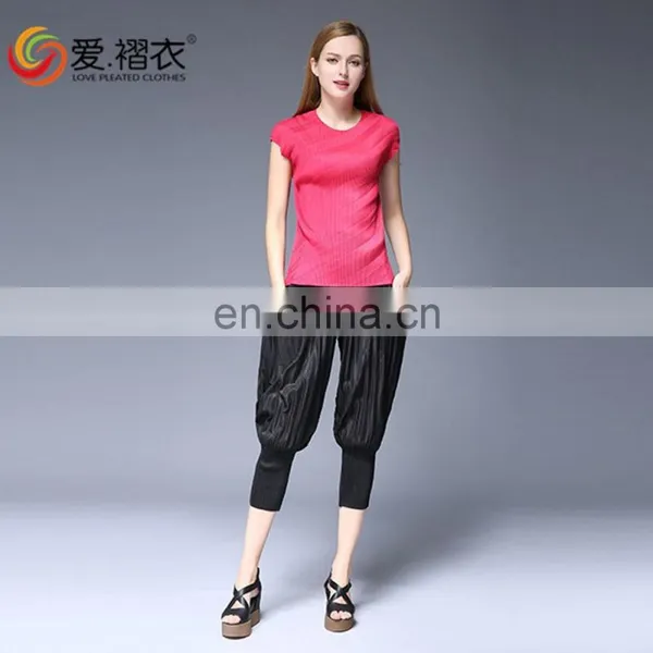 100% Polyester Women Elastic Waist Sports Indian Harem Trousers for Outdoor photo-5
