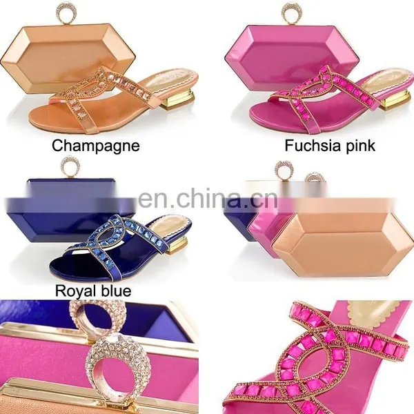 Peach Colored Shoes Matching Clutch Bag Set for Wedding photo-2