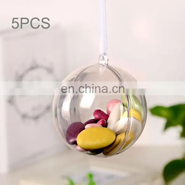 5 PCS Transparent Christmas Ball Hollow Plastic Sphere Ball Shaped Eternal Flower Ball Wedding Gift photo-4