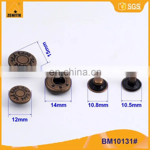 Customized Metal Press Snap Button With Logo Engraved BM10152 photo-5