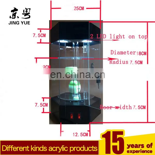 Factory Custom Rotating Pmma Plexiglass Acrylic Led Light Display Box With Lockable Door photo-3